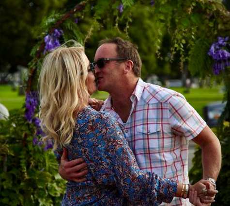 Jeanie Buss and her fiance Jay Mohr.